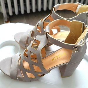 Shein Grey heeled sandals